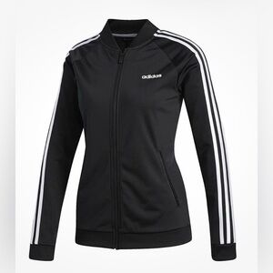 Adidas Womens Black Track Jacket Size M Dazzle DZ7657 NEW top Tricot full zip
